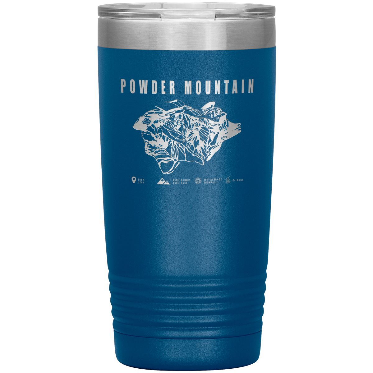 Powder Mountain,Utah Ski Trail Map 20oz Tumbler - Powderaddicts