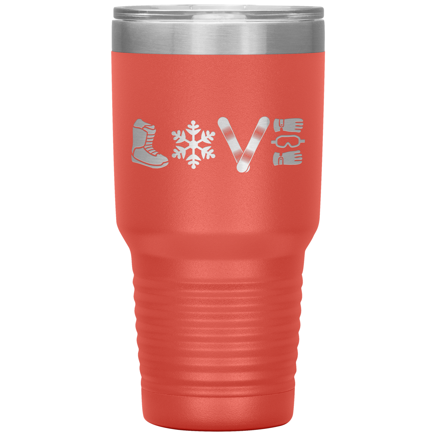 LOVE Snowboard 30oz Laser Etched Tumbler - Powderaddicts