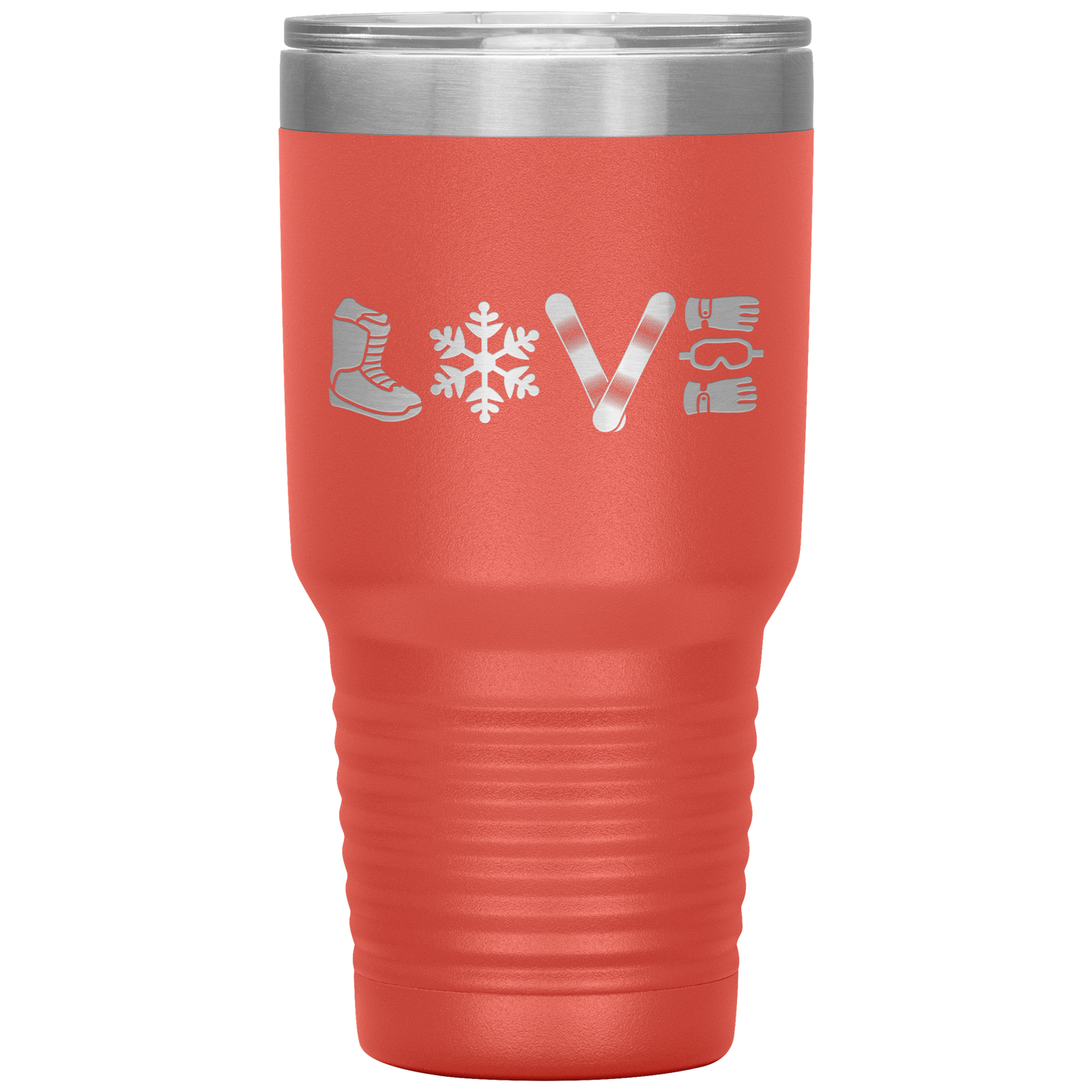 LOVE Snowboard 30oz Laser Etched Tumbler - Powderaddicts