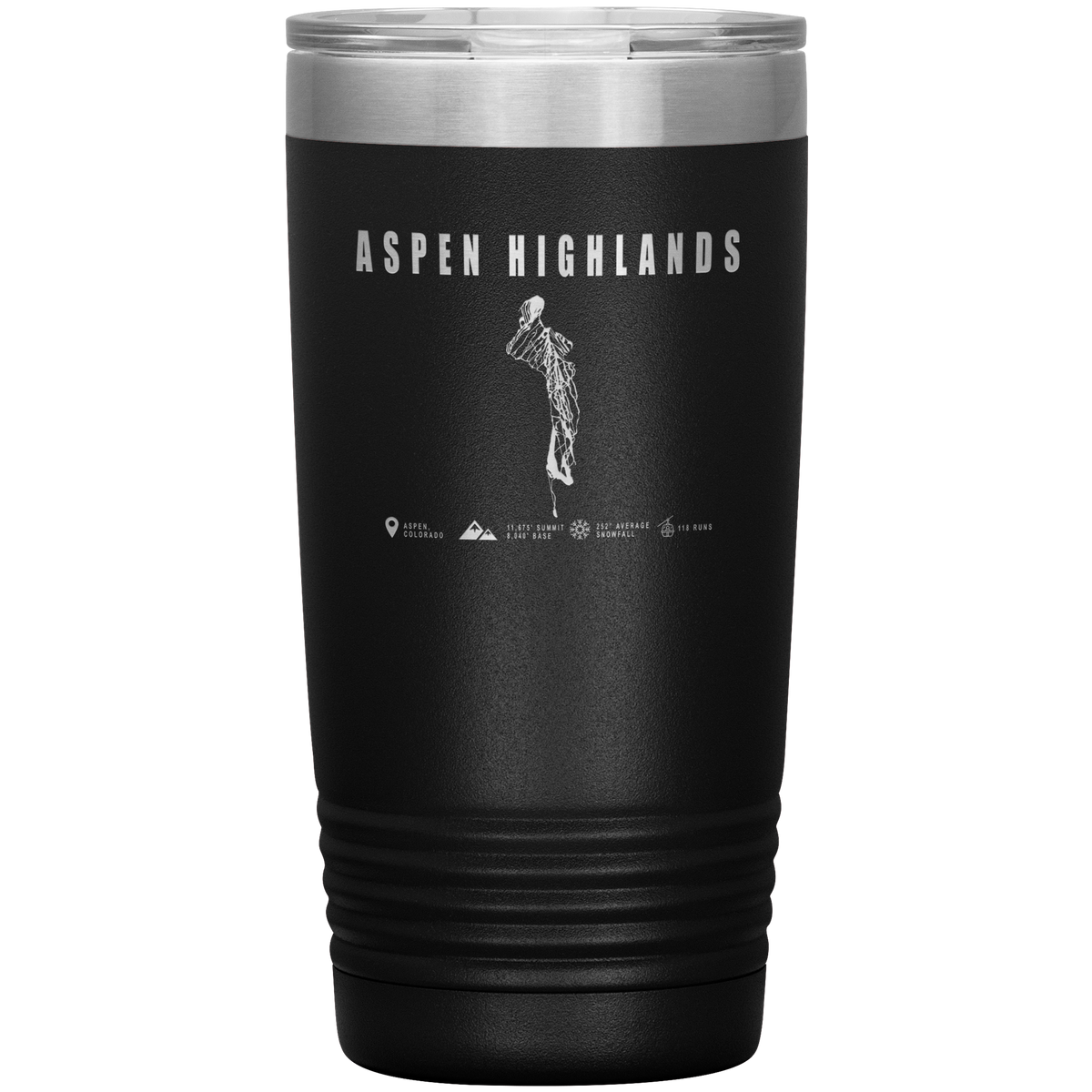 Aspen Highlands, Colorado Ski Resort 20oz Tumbler - Powderaddicts