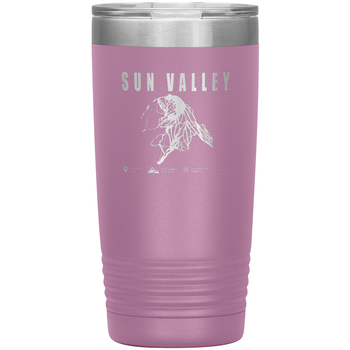 Sun Valley Idaho Ski Trail Map 20oz Tumbler - Powderaddicts