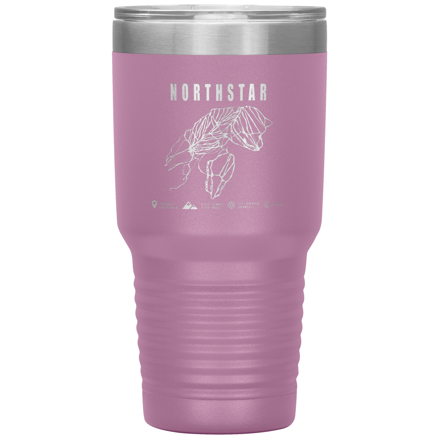 Northstar, California Ski Trail Map 30oz Tumbler - Powderaddicts