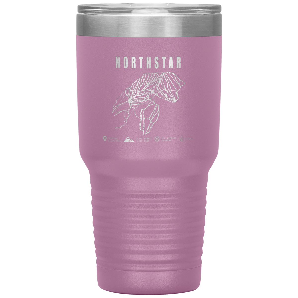 Northstar, California Ski Trail Map 30oz Tumbler - Powderaddicts