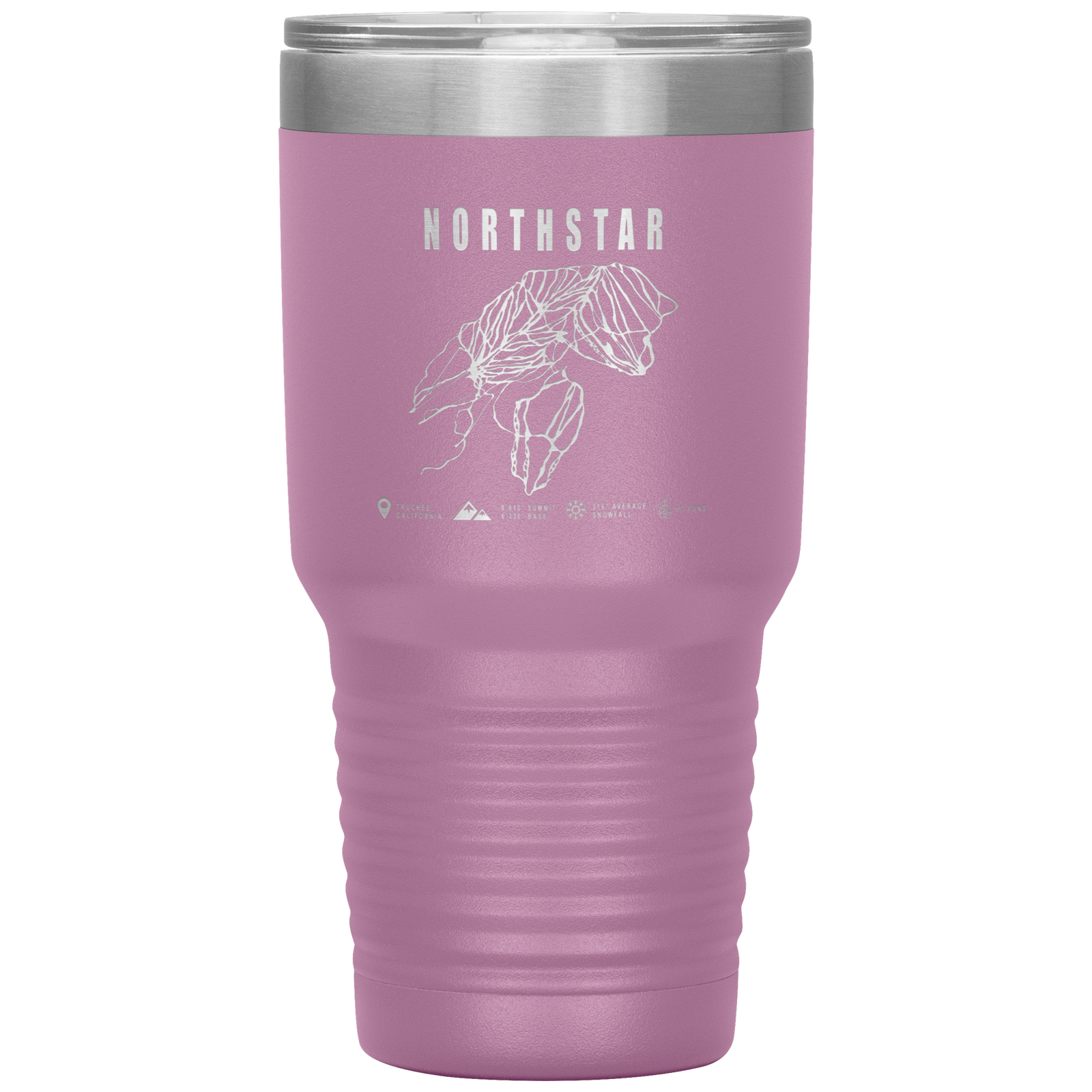 Northstar, California Ski Trail Map 30oz Tumbler - Powderaddicts