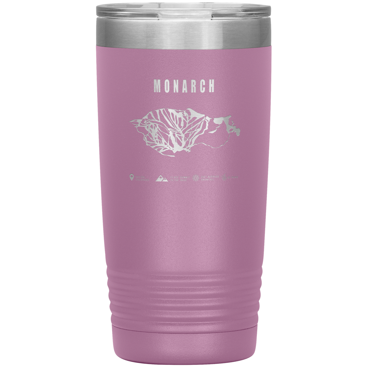 Monarch Colorado Ski Trail Map 20oz Tumbler - Powderaddicts