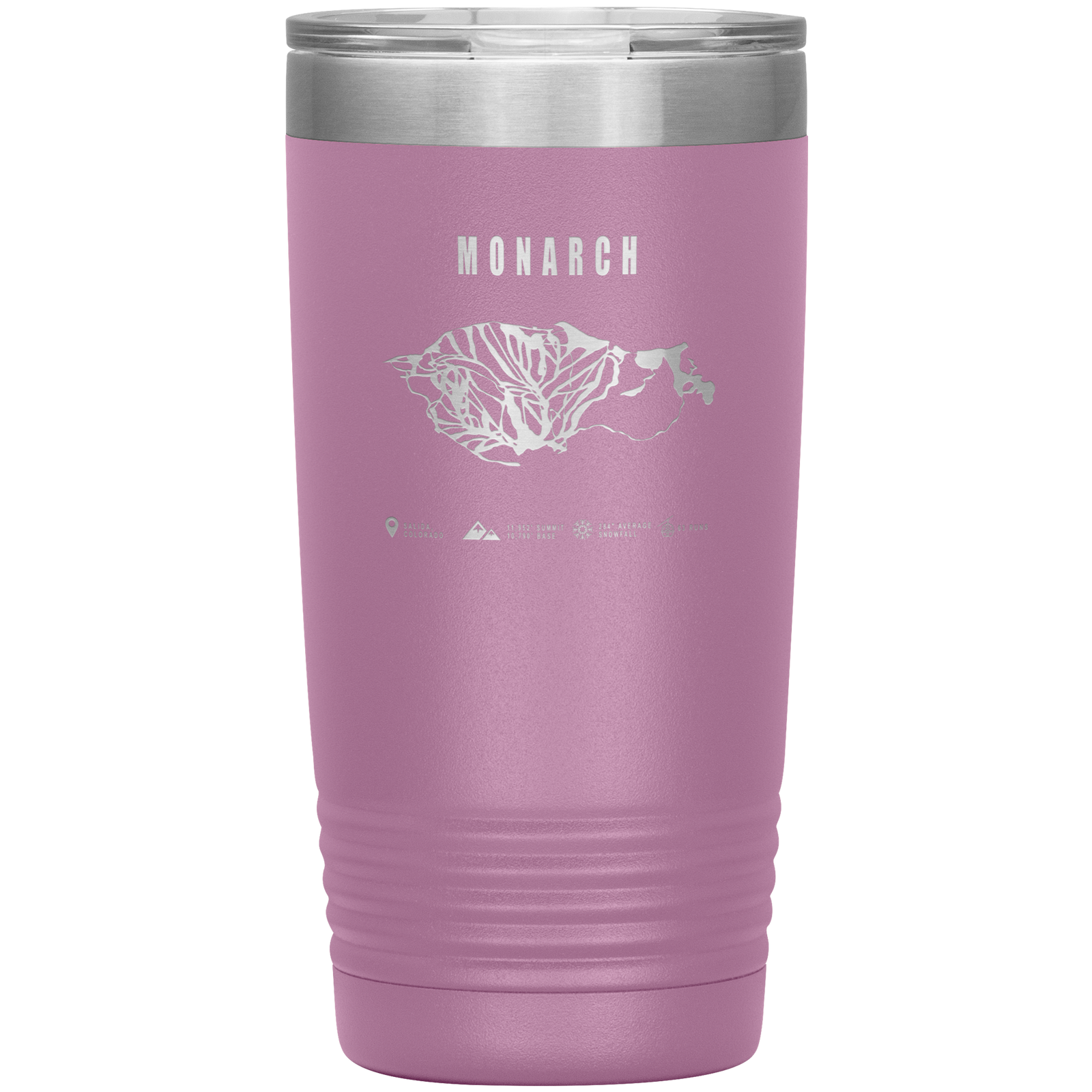 Monarch Colorado Ski Trail Map 20oz Tumbler - Powderaddicts