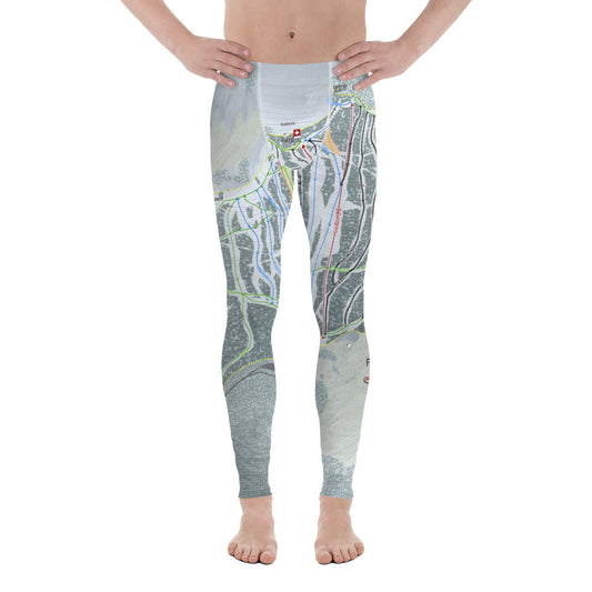 Pajarito, New Mexico Ski Trail Map Men's Base Layer Bottom - Powderaddicts