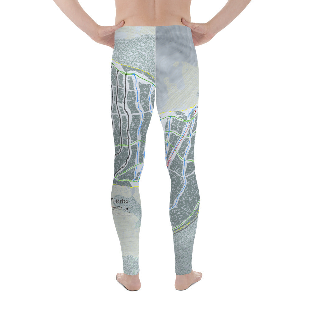 Pajarito, New Mexico Ski Trail Map Men's Base Layer Bottom - Powderaddicts