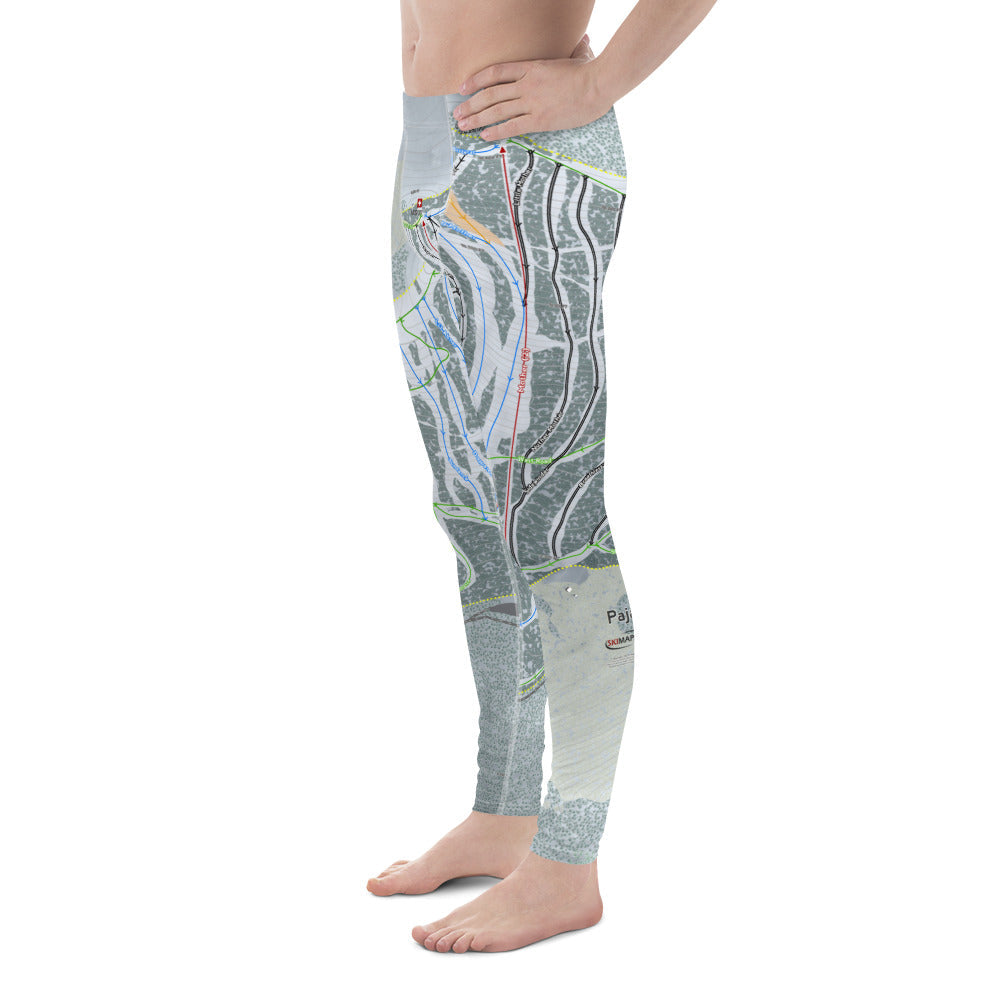 Pajarito, New Mexico Ski Trail Map Men's Base Layer Bottom - Powderaddicts