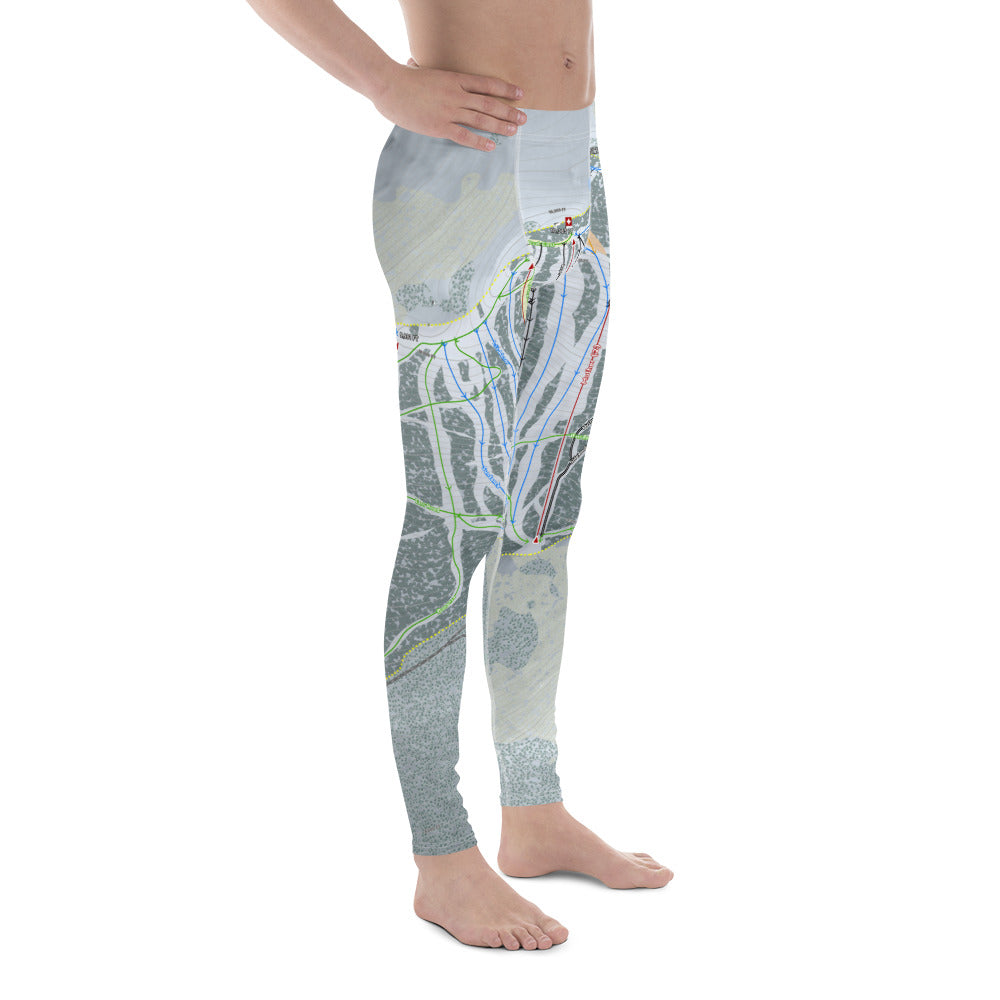 Pajarito, New Mexico Ski Trail Map Men's Base Layer Bottom - Powderaddicts