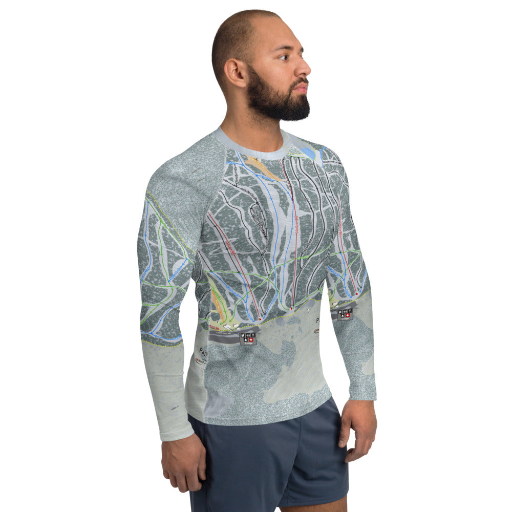Pajarito, New Mexico Ski Trail Map Men's Base Layer Top - Powderaddicts
