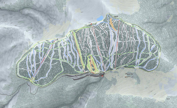 Pajarito Ski Trail Map - Art Print - Powderaddicts