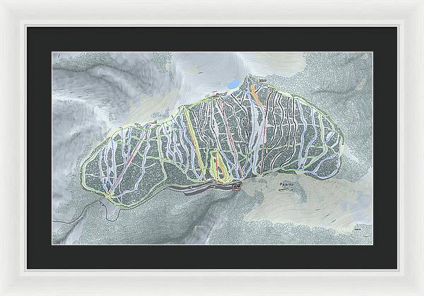 Pajarito Ski Trail Map - Framed Print - Powderaddicts