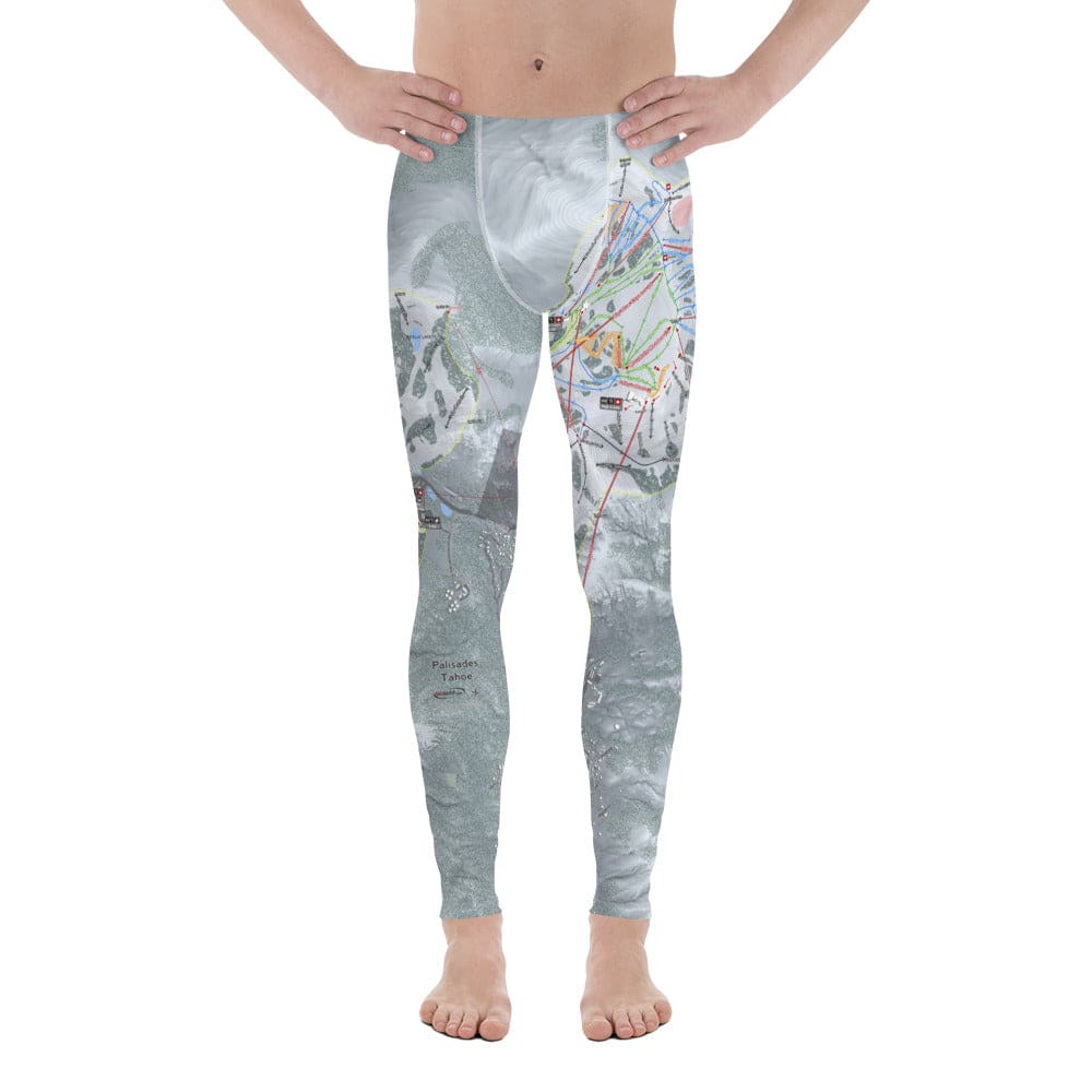 Palisades Tahoe, California Ski Trail Map Men's Base Layer Bottom