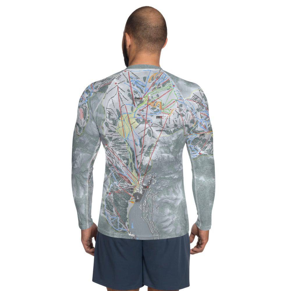 Palisades Tahoe, California Ski Trail Map Men's Base Layer Top - Powderaddicts