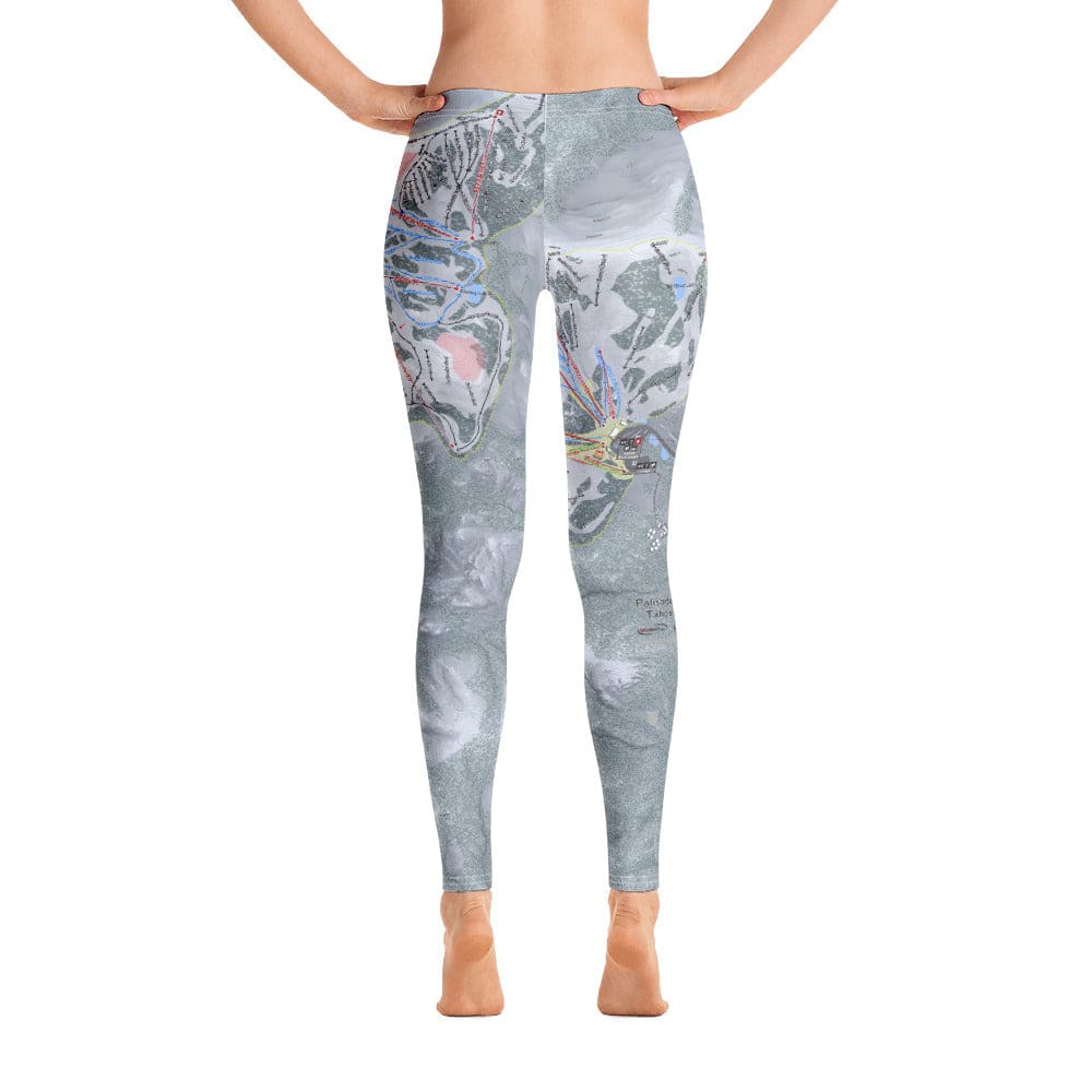Palisades Tahoe, California Ski Trail Map Women's Base Layer Bottom