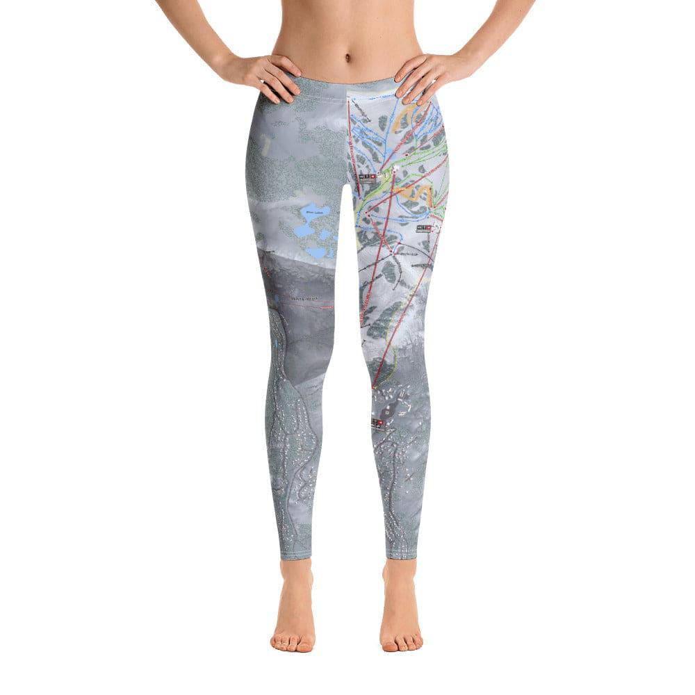Palisades Tahoe, California Ski Trail Map Women's Base Layer Bottom - Powderaddicts