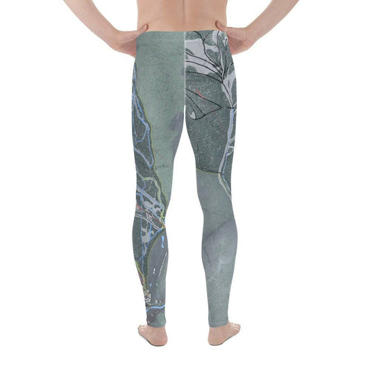 Panorama, British Columbia Ski Trail Map Men's Base Layer Bottom - Powderaddicts