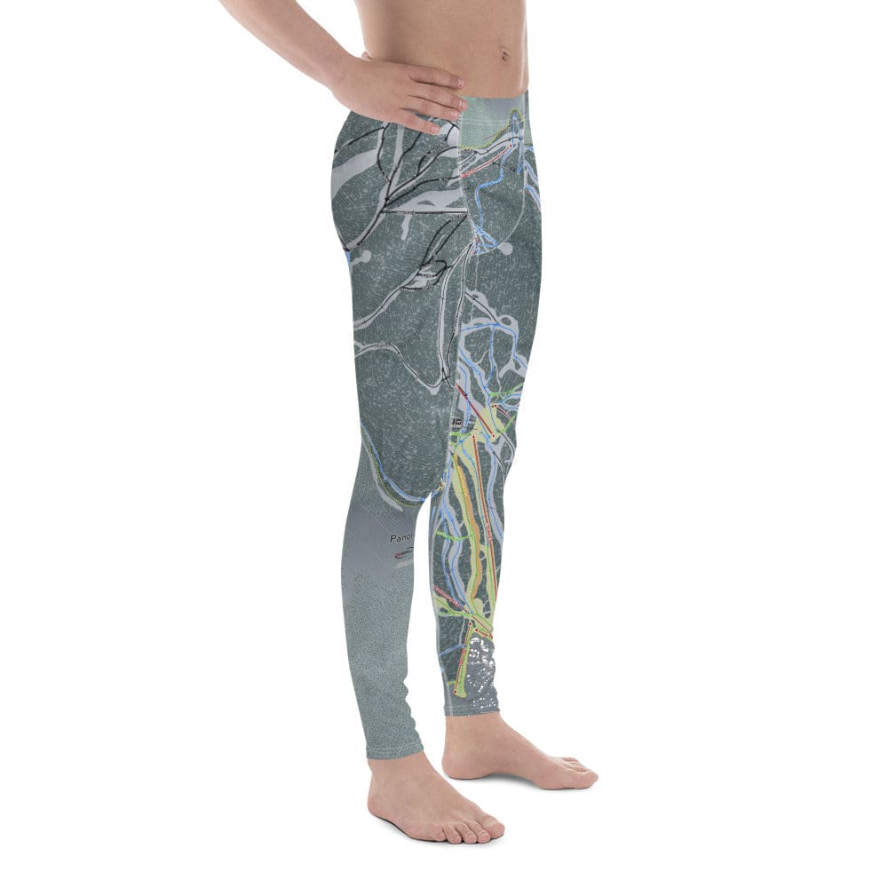 Panorama, British Columbia Ski Trail Map Men's Base Layer Bottom - Powderaddicts