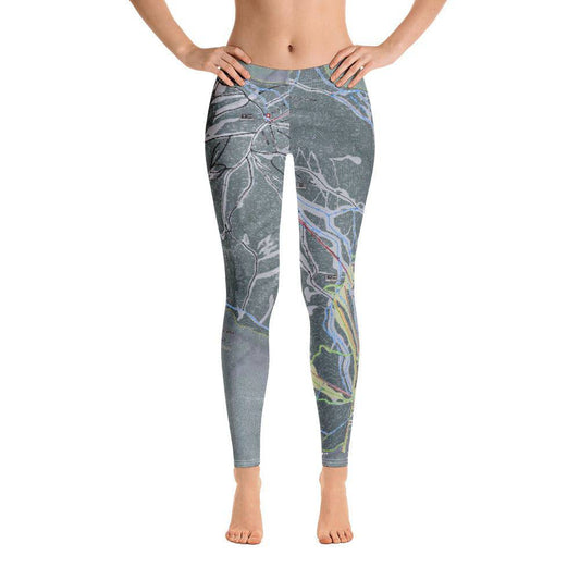 Panorama, British Columbia Ski Trail Map Women's Base Layer Bottom - Powderaddicts