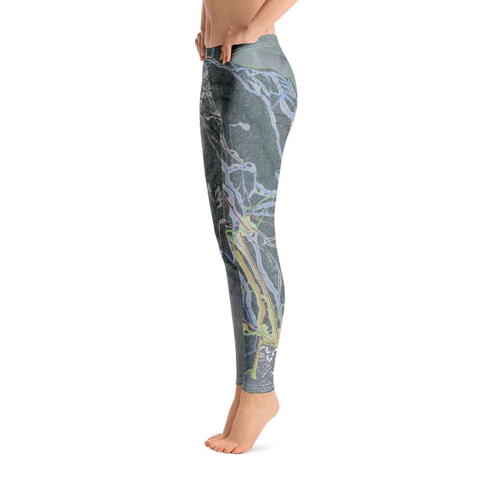 Panorama, British Columbia Ski Trail Map Women's Base Layer Bottom - Powderaddicts