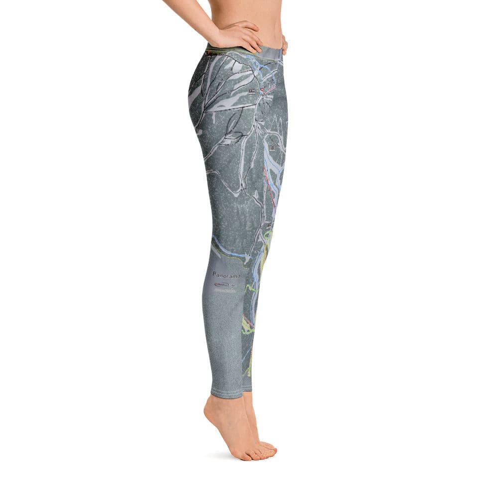 Panorama, British Columbia Ski Trail Map Women's Base Layer Bottom - Powderaddicts
