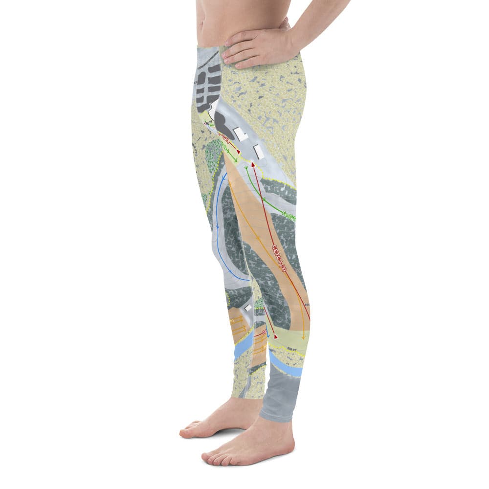Paoli Peaks, Indiana Ski Trail Map Men's Base Layer Bottom - Powderaddicts