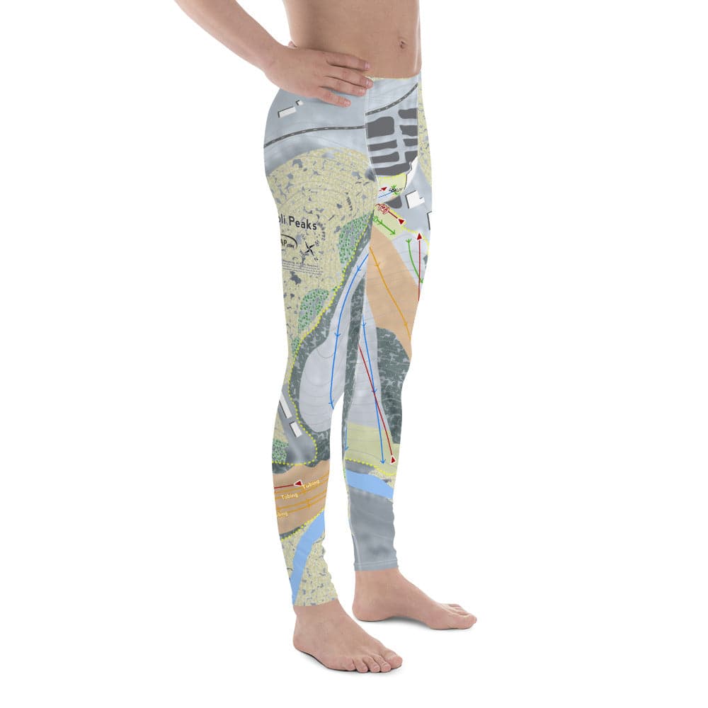 Paoli Peaks, Indiana Ski Trail Map Men's Base Layer Bottom - Powderaddicts