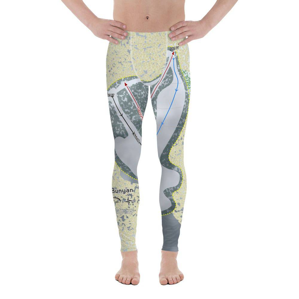 Paul Bunyan, Wisconsin Ski Trail Map Men's Base Layer Bottom