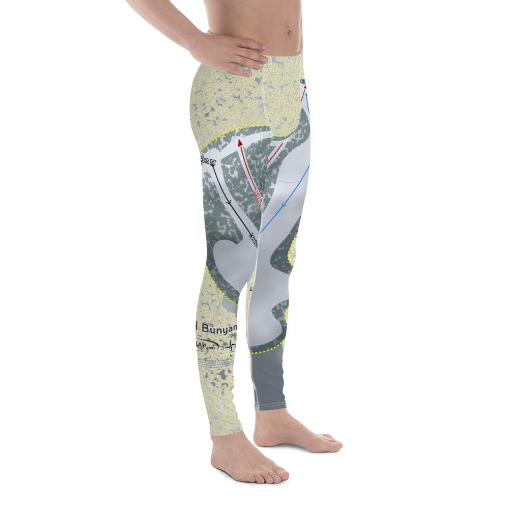 Paul Bunyan, Wisconsin Ski Trail Map Men's Base Layer Bottom - Powderaddicts