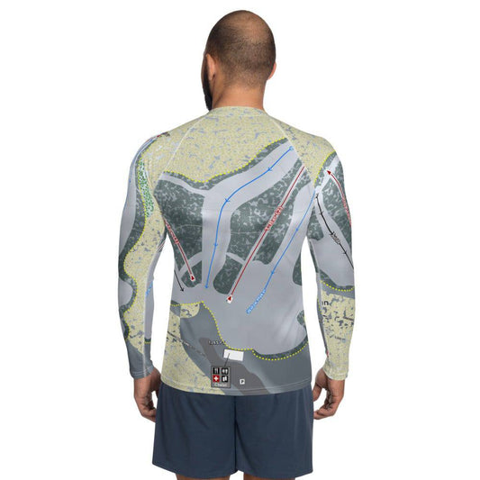 Paul Bunyan, Wisconsin Ski Trail Map Men's Base Layer Top - Powderaddicts