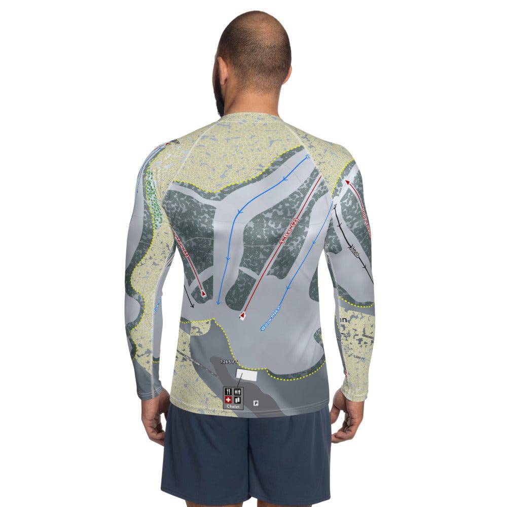 Paul Bunyan, Wisconsin Ski Trail Map Men's Base Layer Top - Powderaddicts