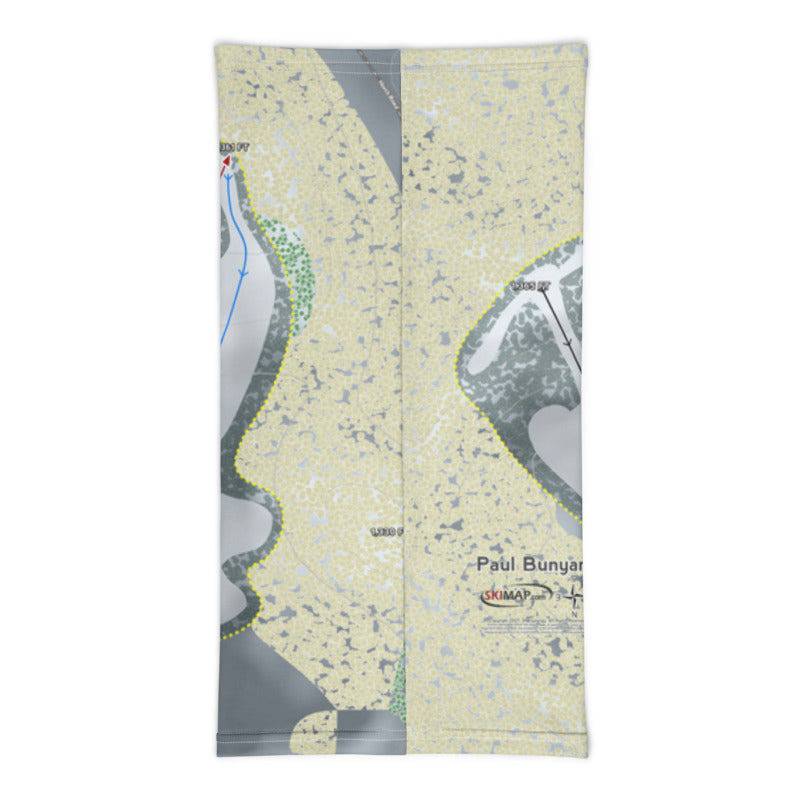 Paul Bunyan, Wisconsin Ski Trail Map Printed Neck Gaiter - Powderaddicts