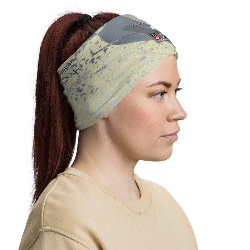 Paul Bunyan, Wisconsin Ski Trail Map Printed Neck Gaiter - Powderaddicts