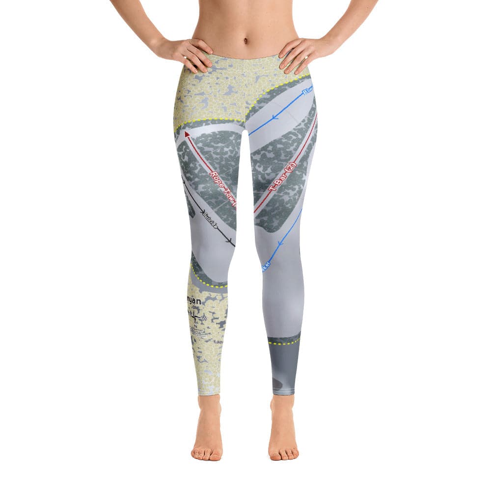 Paul Bunyan, Wisconsin Ski Trail Map Women's Base Layer Bottom - Powderaddicts