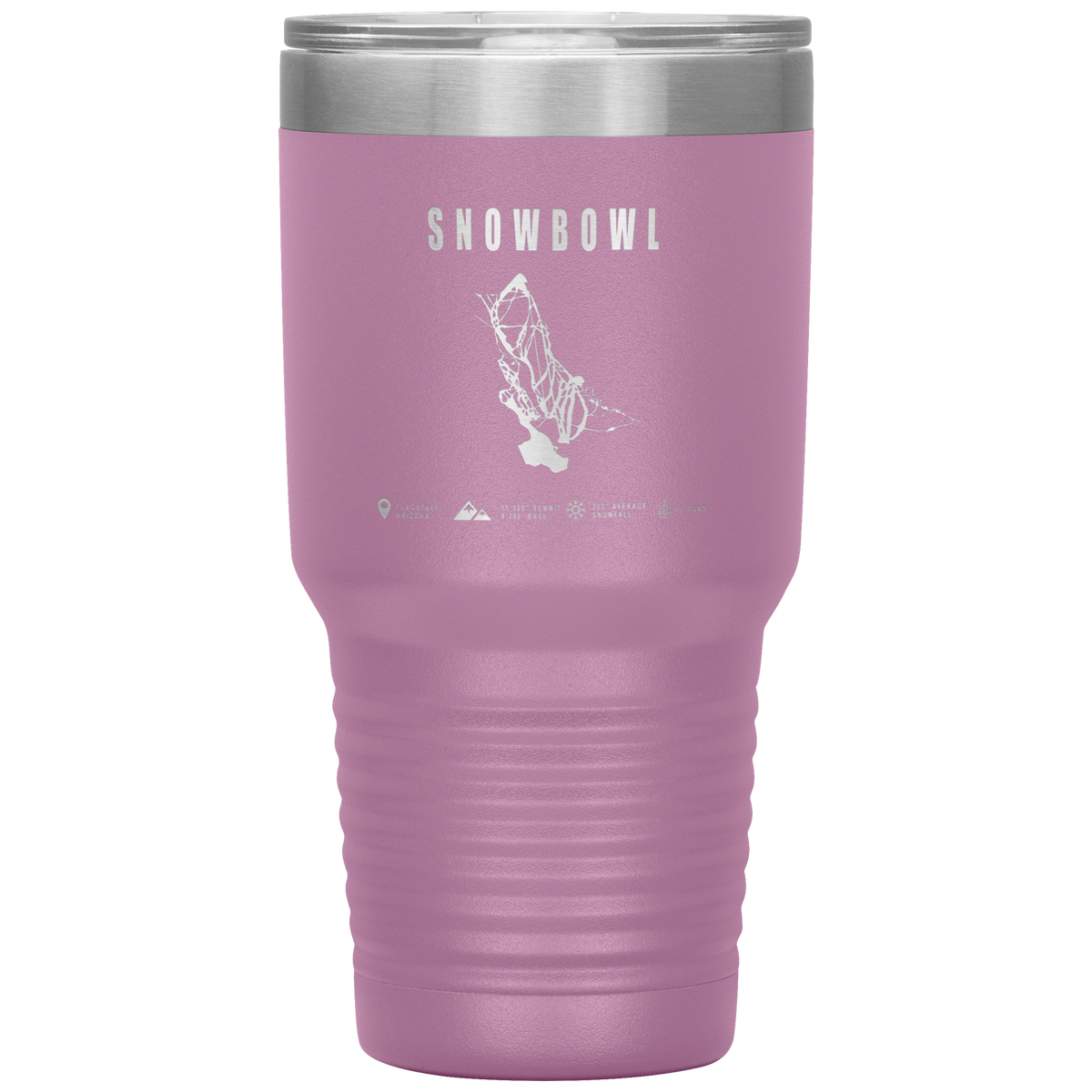 Snowbowl, Arizona Ski Trail Map 30oz Tumbler - Powderaddicts