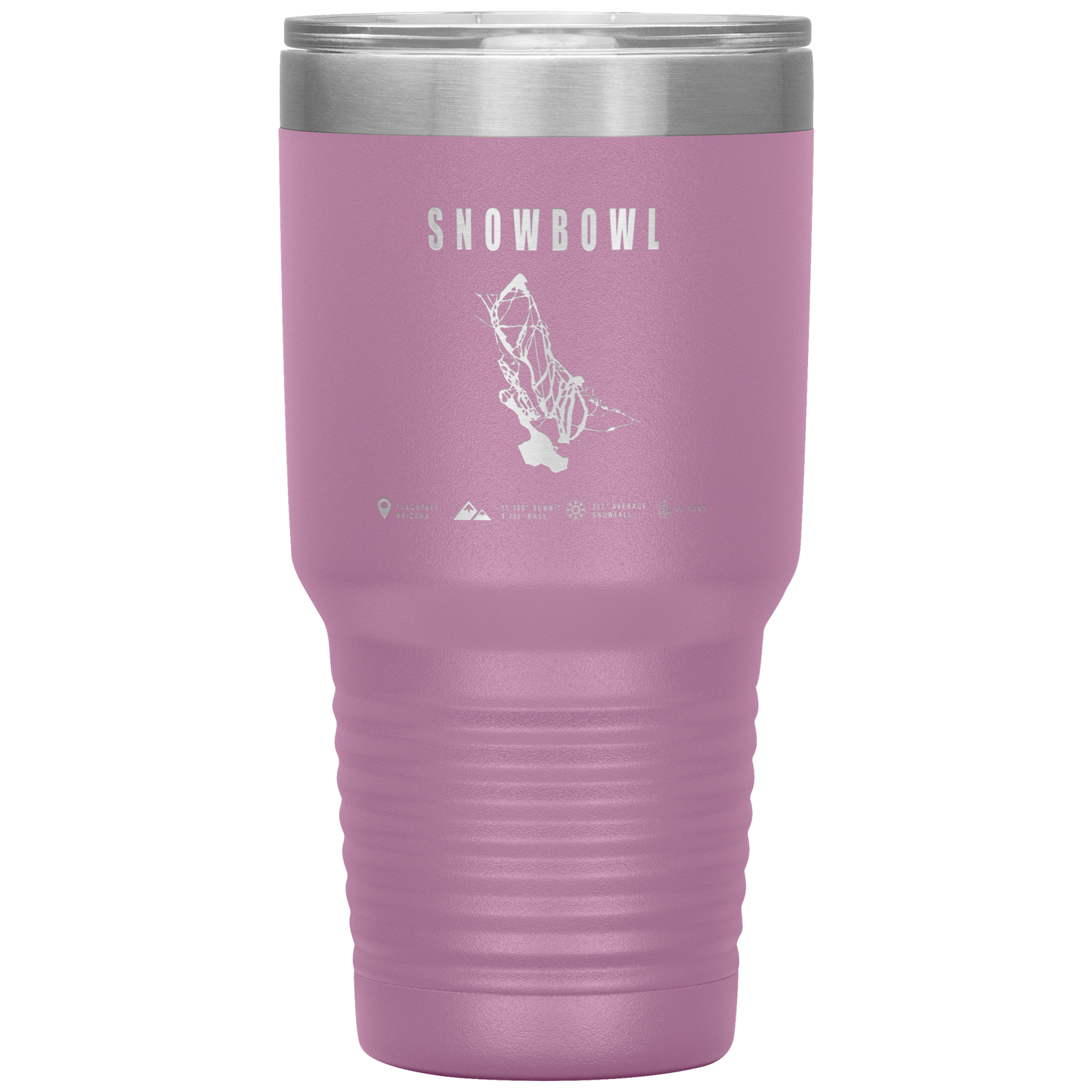 Snowbowl, Arizona Ski Trail Map 30oz Tumbler - Powderaddicts