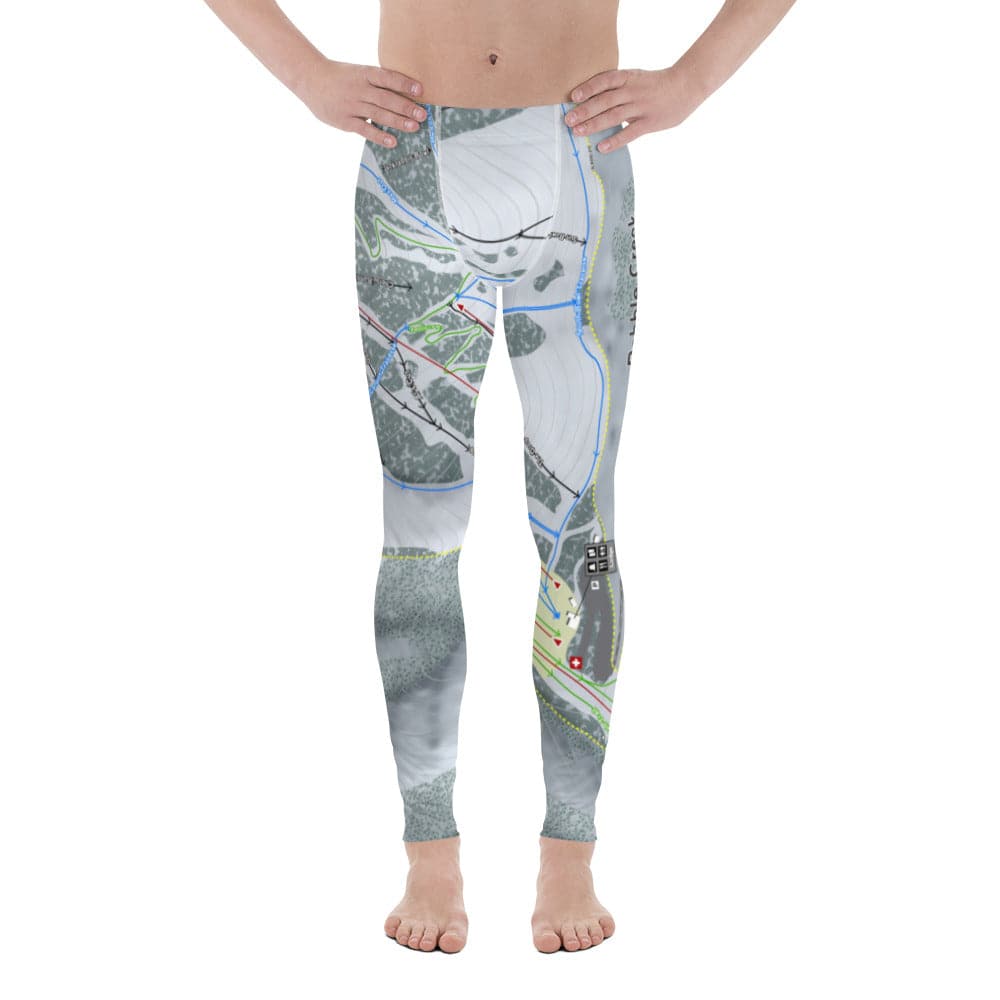 Pebble Creek, Idaho Ski Trail Map Men's Base Layer Bottom - Powderaddicts
