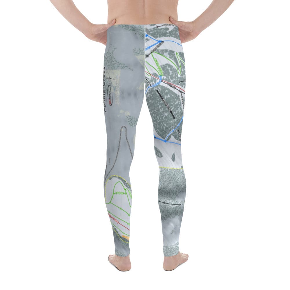 Pebble Creek, Idaho Ski Trail Map Men's Base Layer Bottom - Powderaddicts