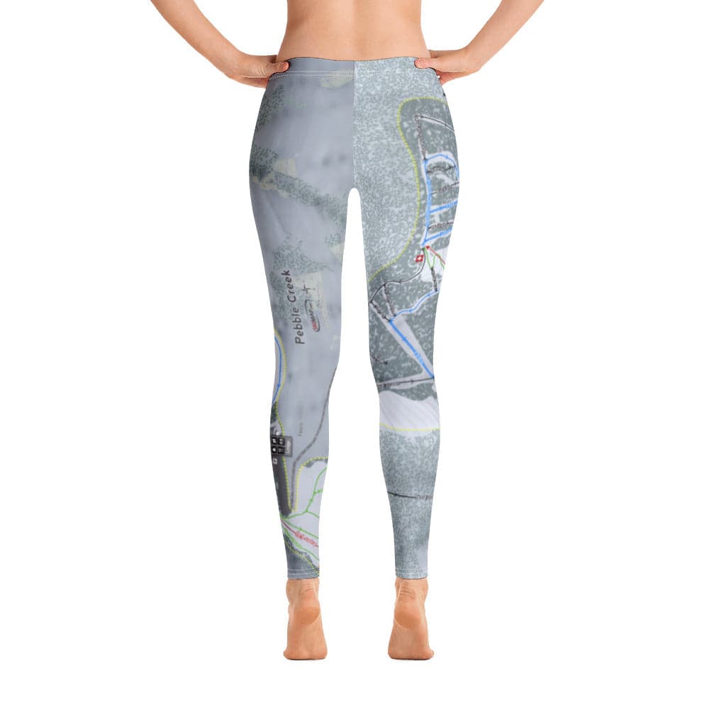 Pebble Creek, Idaho Ski Trail Map Women's Base Layer Bottom - Powderaddicts