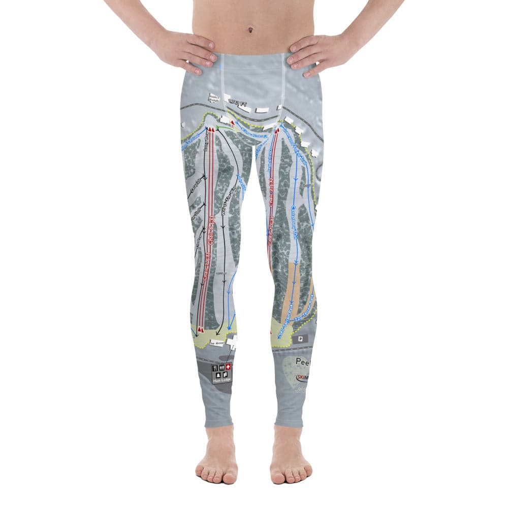 Peek'n Peak, New York Ski Trail Map Men's Base Layer Bottom