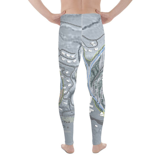 Peek'n Peak, New York Ski Trail Map Men's Base Layer Bottom - Powderaddicts