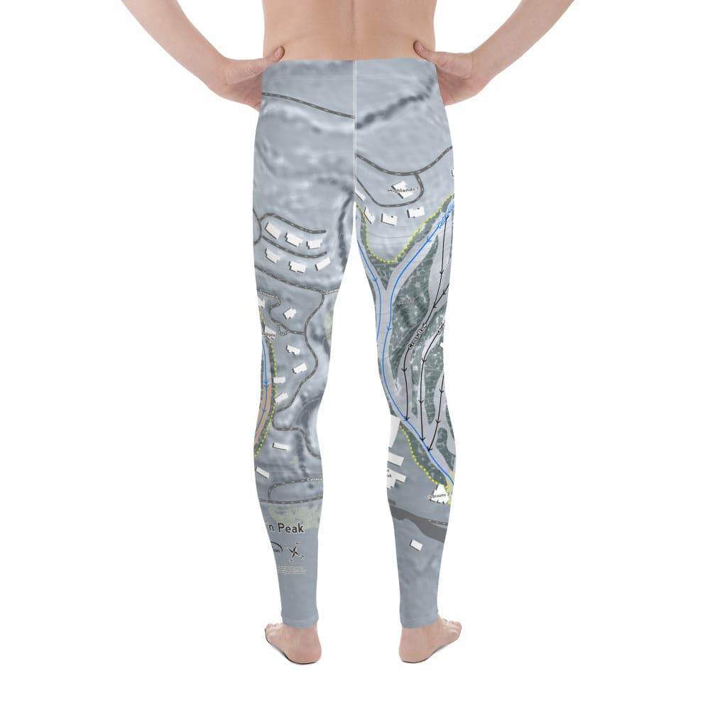 Peek'n Peak, New York Ski Trail Map Men's Base Layer Bottom - Powderaddicts