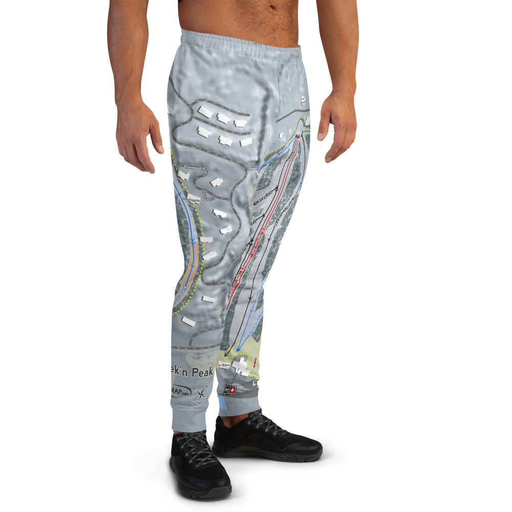 Peek'n Peak, New York Ski Trail Map Men's Mid-Layer - Powderaddicts