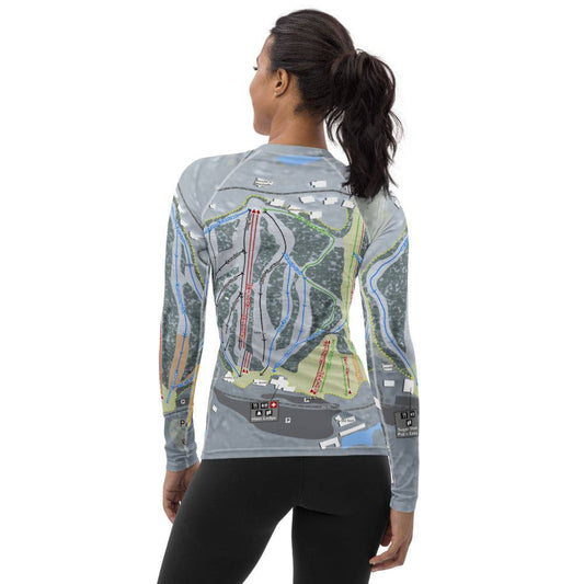 Peek'n Peak, New York Ski Trail Map Women's Base Layer Top - Powderaddicts