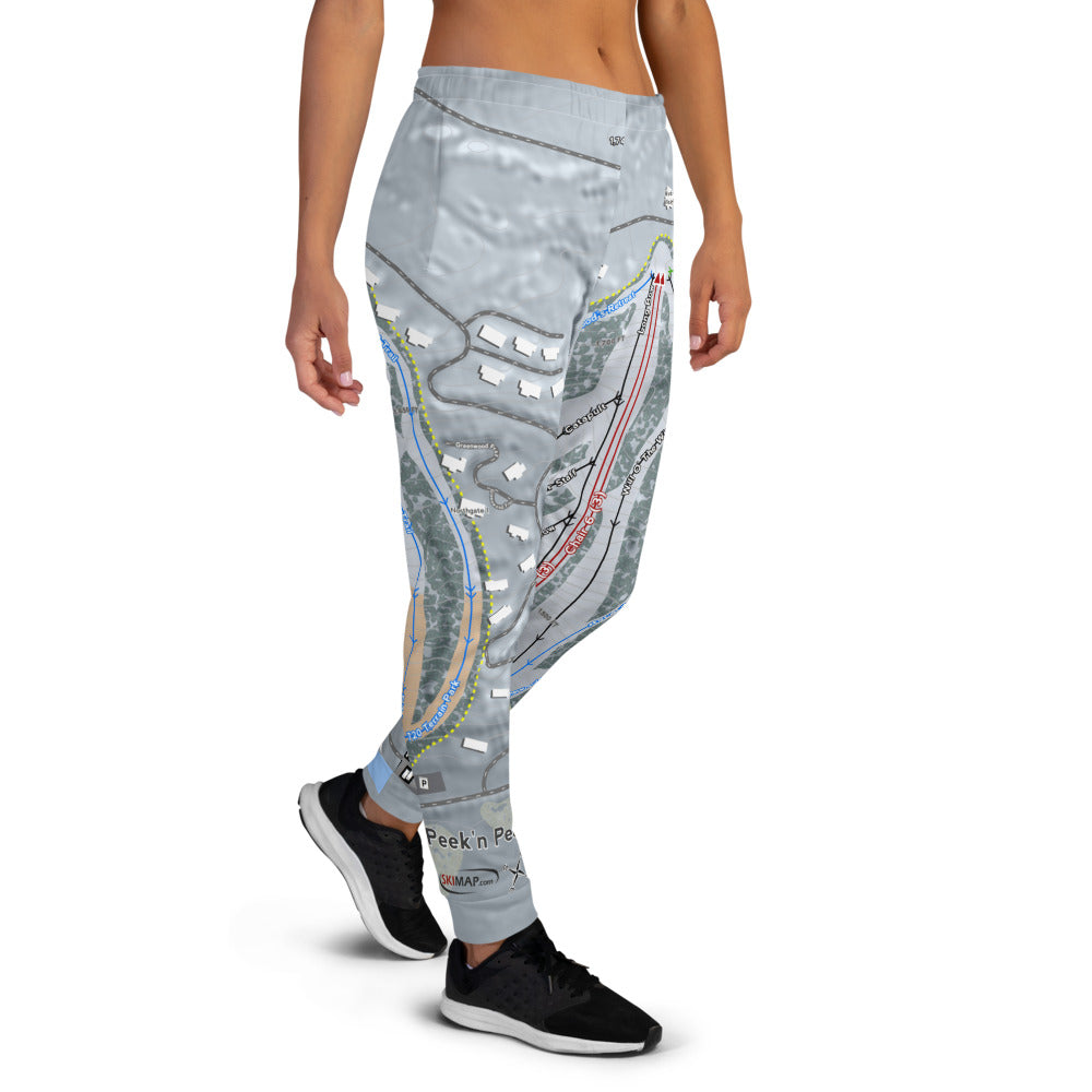 Peek'n Peak, New York Ski Trail Map Women's Mid-Layer - Powderaddicts