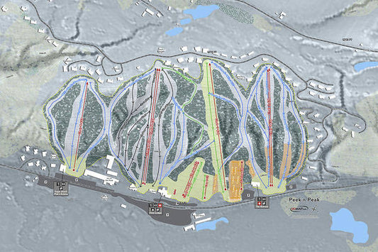 Peekn Peek Ski Trail Map - Art Print - Powderaddicts