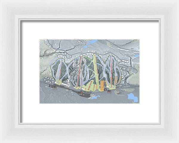Peekn Peek Ski Trail Map - Framed Print - Powderaddicts