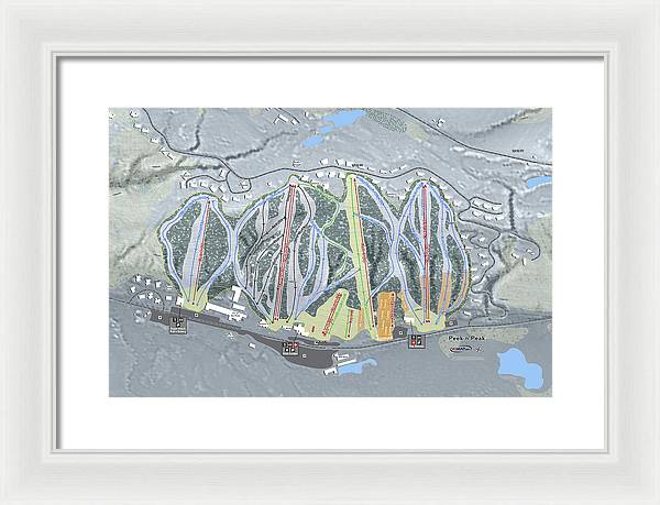 Peekn Peek Ski Trail Map - Framed Print - Powderaddicts