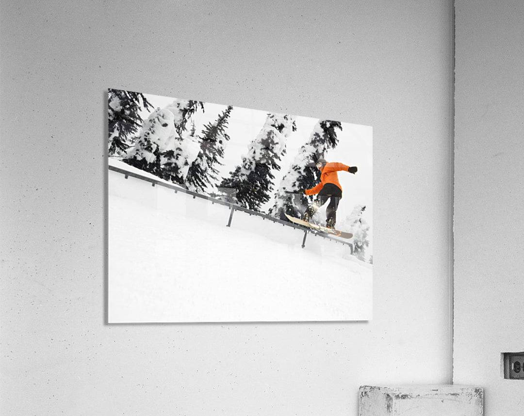 Person Snowboarding On A Railing - Powderaddicts